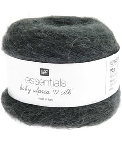 Fil exceptionnel à tricoter Essentials Baby Alpaca Loves Silk - 25GR - Rico Design 004 Vert Lierre