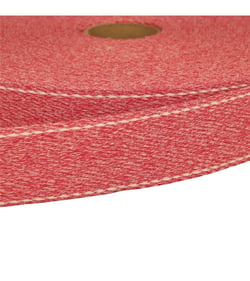 Sangle chinée point sellier 30mm rouge au mètre