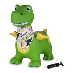 Animal sauteur Dino ailé vert HoppyDoo avec pompe