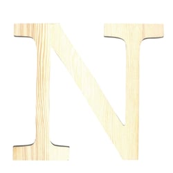 Lettre N - 19 cm - bois - Artemio
