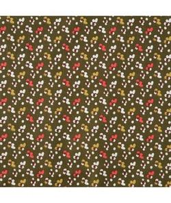 Tissu coton Fleurs Fida Marron de 150 cm de largeur Bronze/corail Multicolore vendu par 50 cm