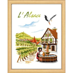 LUC - Kit à broder point de croix L'Alsace