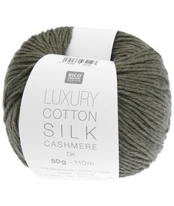 Fil exceptionnel Luxury Cotton Silk Cashmere dk - Rico Design 10 Kaki
