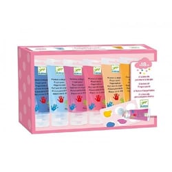 6 tubes - Peinture à doigts - djeco - Multicolore - Peinture à doigts