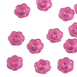 Lot de 3 boutons 2 trous fleur 13mm lilas