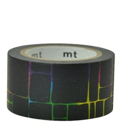 Masking tape ardoise - Cases quadricolores - 10 m x 20mm