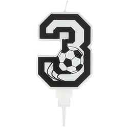 Bougie Football Chiffre 3 - 8.5 cm
