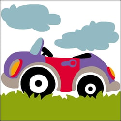 LUC - Kit canevas Soudan Voiture 25x25cm