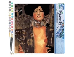 Peinture par Numéro Figured'Art - Gustav Klimt Judith - Kit de Loisir Créatif DIY Numéro d'Art Complet - 40x50cm sans châssis en bois