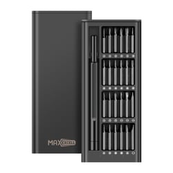 Max excell Kit Tournevis Magnétiques Précision 25 en 1 pour Réparation Électronique Noir