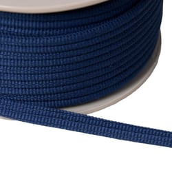 Double cordon 9mm bleu marine au mètre