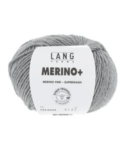 Pelote de Laine à tricoter MERINO + (PLUS) - Lang Yarns Gris (224)