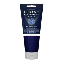 Peinture acrylique - Bleu phtalocyanine - 095 - Fine - Lefranc Bourgeois - Tube 200ml