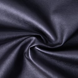 Tissu Simili cuir d'habillement métallisé souple uni Bleu marine