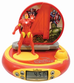 Réveil Projecteur Avengers avec Iron Man en 3D