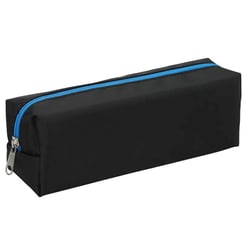 Trousse - Noir et bleu - 1 compartiment - Fermeture zip - 22x6,5x8cm - Scolaire