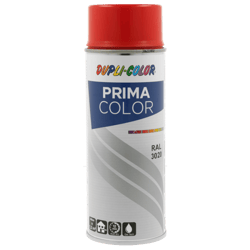 Spray de peinture acrylique - Rouge trafic - RAL 3020 - Brillant - Tous supports - Prima Color - 400ml
