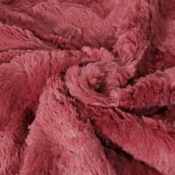 Tissu Fausse fourrure Lincia sur fond Terracotta