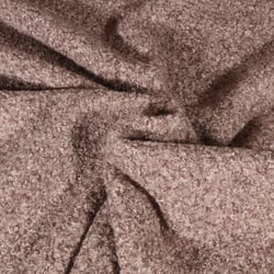 Tissu Bouclettes uni Marron chiné