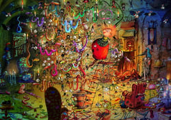 Puzzle 1500 pièces - François Ruyer - La Sorcière et l'Arbre à Serpents - Grafika