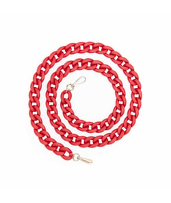 Chaînes accessoire sac en résine - 120 x 1 cm - DRAEGER Rouge