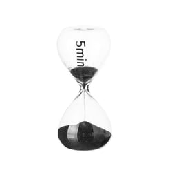 Sablier 5 minutes  sable noir