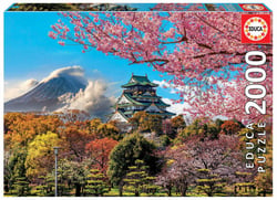 Puzzle 2000 pcs Chateau d Osaka – Japon - Educa Borras - Bleu