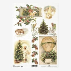 Carta Di Riso Per Decoupage E Creativit&agrave; - Motivo Nostalgia, Formato A4 (29.7x21 Cm)