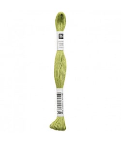 Fil à broder mouliné Uni - Rico Design 204 Vert