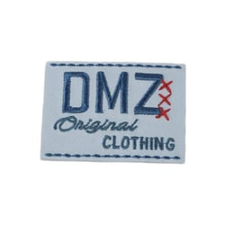 Ecusson thermocollant DMZ bleu 5cmx3,5cm