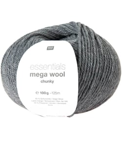 Laine à tricoter Essentials Mega Wool Chunky - Rico Design 14 Gris