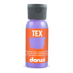 Peinture pour tissus - Violet nacré - Opaque - Peinture à l'eau - Tex - Darwi - 50ml