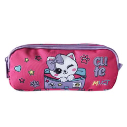 Trousse rectangulaire Chaton Team Love Must 21 CM - 2 compartiments