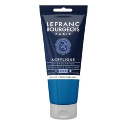 Peinture acrylique - Bleu de céruléum - 065 - Fine - Lefranc Bourgeois - Tube 80ml