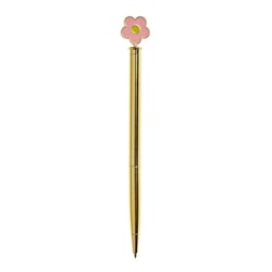 Stylo à bille - Corps doré métal - Rétractable - Rechargeable - Encre bleue - Miquelrius