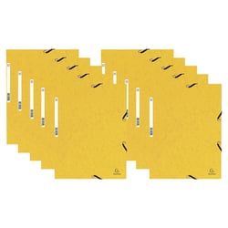 Lot De 10 Chemises 3 Rabats Exacompta Jaune
