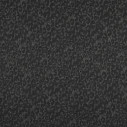 Tissu Jersey Milano Donatella léopard sur fond Gris anthracite profond - Au mètre