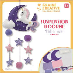 Graine Créative - Mobile pour bébé en feutrine à customiser Licorne