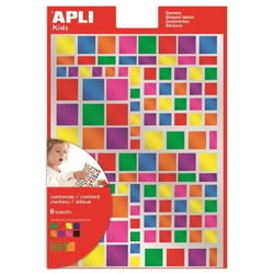 Apli Agipa - Gommettes Carré 756 pastilles métallisées