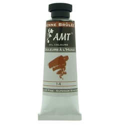 Peinture à l'huile fine en tube terre de sienne brulée 45ml - Amt
