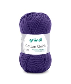 Fil à tricoter COTTON QUICK UNI - Gründl - PPSC - certifié Oeko-Tex 161 Violet