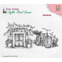 Tampon transparent Vieille porte avec vélo NELLIE SNELLEN