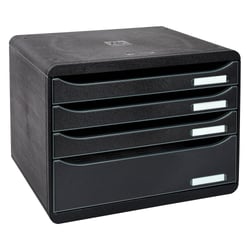 Module de classement Big Box Plus horizon 4 tiroirs Ecoblack - Noir - Exacompta