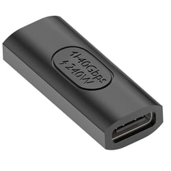 Adaptateur USB-C Femelle 3 en 1 Charge, Synchronisation, Vidéo Noir