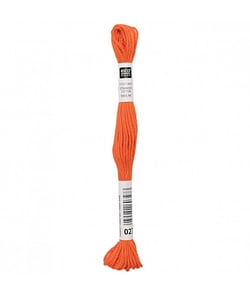 Fil à broder mouliné Uni - Rico Design 027 Orange