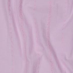 Tissus Coton broderie Linéa rose sur fond Rose pâle - Au mètre