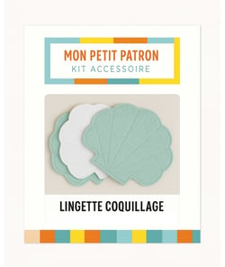 Patron Lingettes Coquillage lavables (tissus inclus) - Mon petit Patron vendu par 50 cm