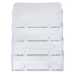 Distributeur de cartes de visite 4 cases - Cristal - x 4 - Exacompta