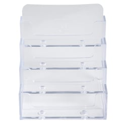 Distributeur de cartes de visite 4 cases - Cristal - x 4 - Exacompta