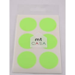 Masking Tape - Masking Tape MT Casa Seal Sticker rond en washi shocking green